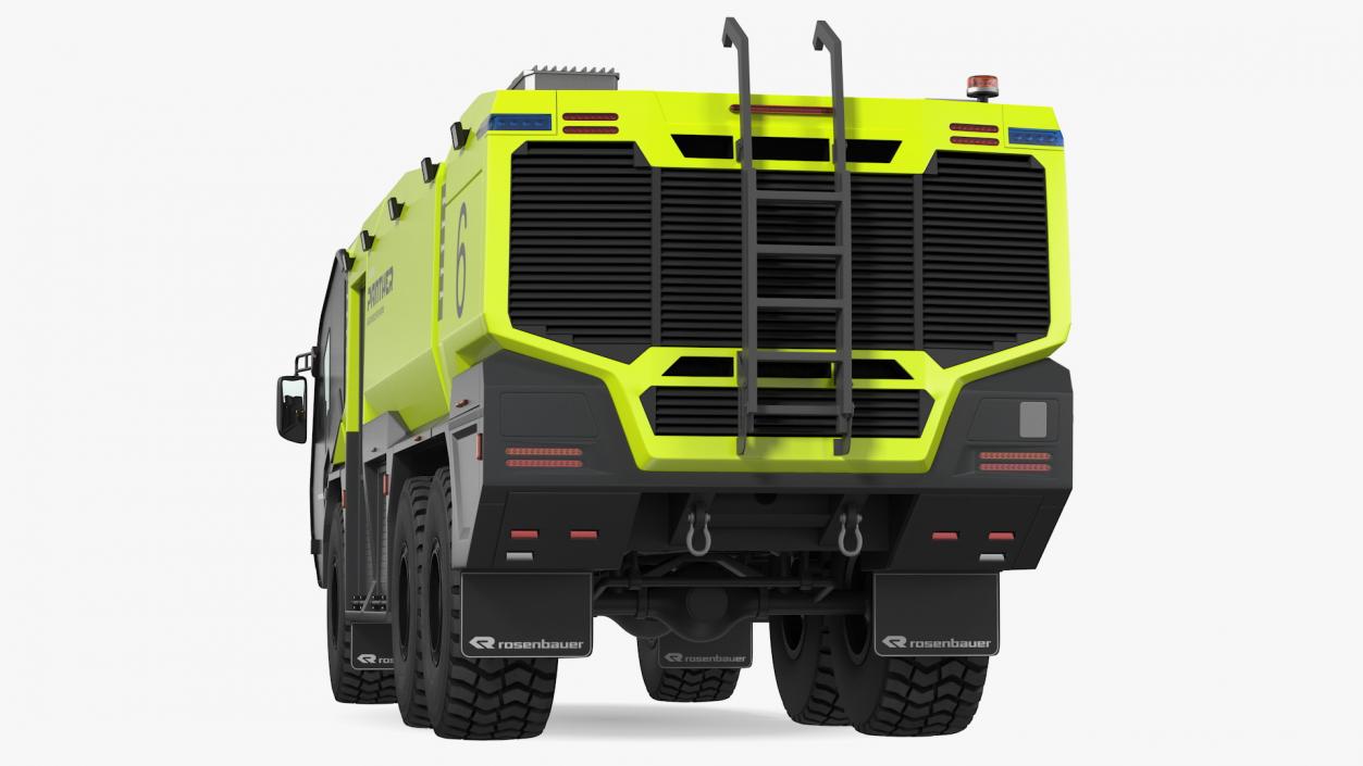 Rosenbauer Panther 6x6 ARFF Vehicle Rigged 3D