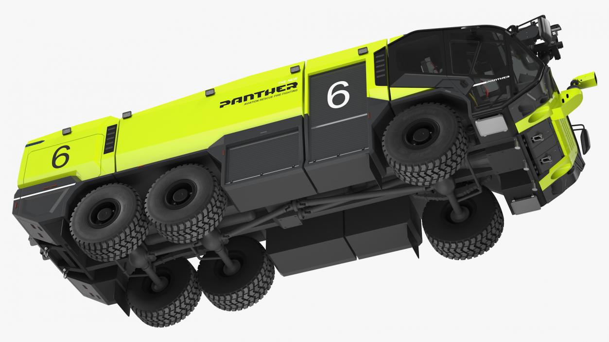 Rosenbauer Panther 6x6 ARFF Vehicle Rigged 3D