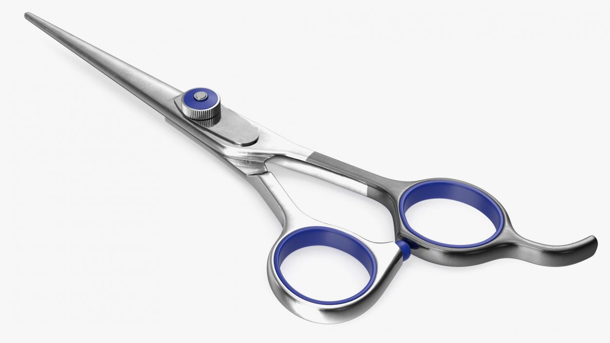 Professional Barber Straight Edge Scissors 3D