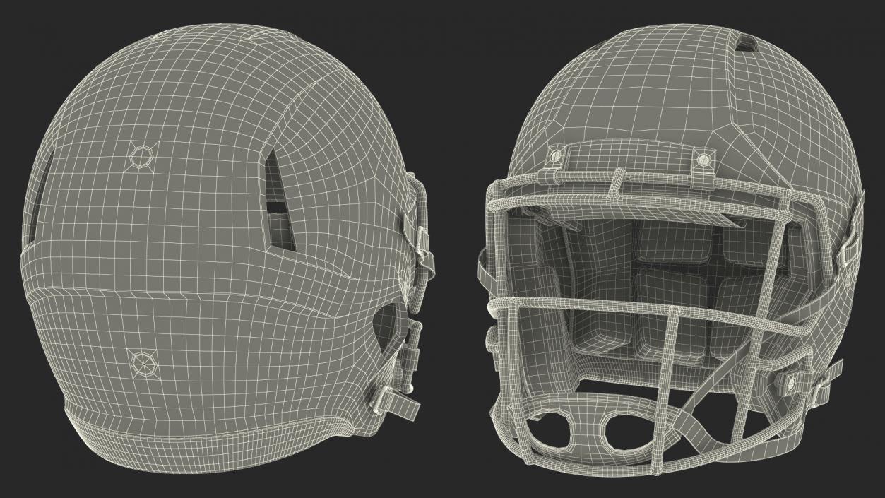 3D Riddell Football Helmet model