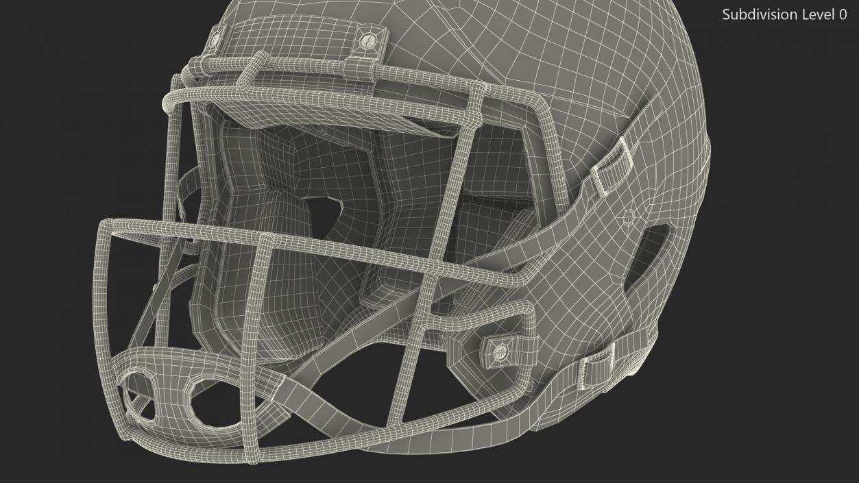 3D Riddell Football Helmet model