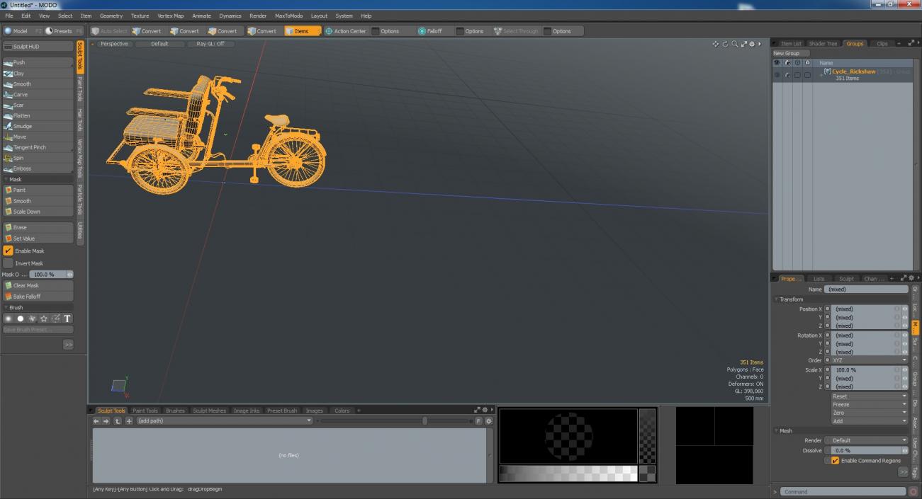 Cycle Rickshaw 3D model