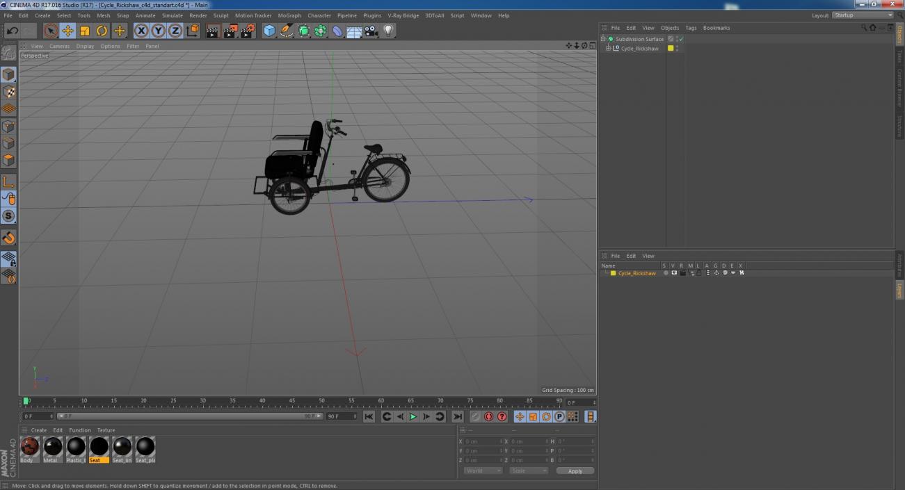 Cycle Rickshaw 3D model