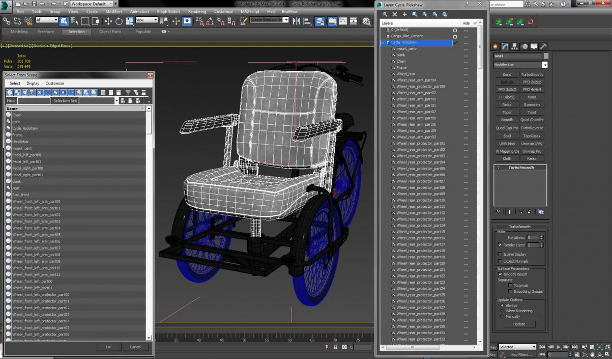 Cycle Rickshaw 3D model