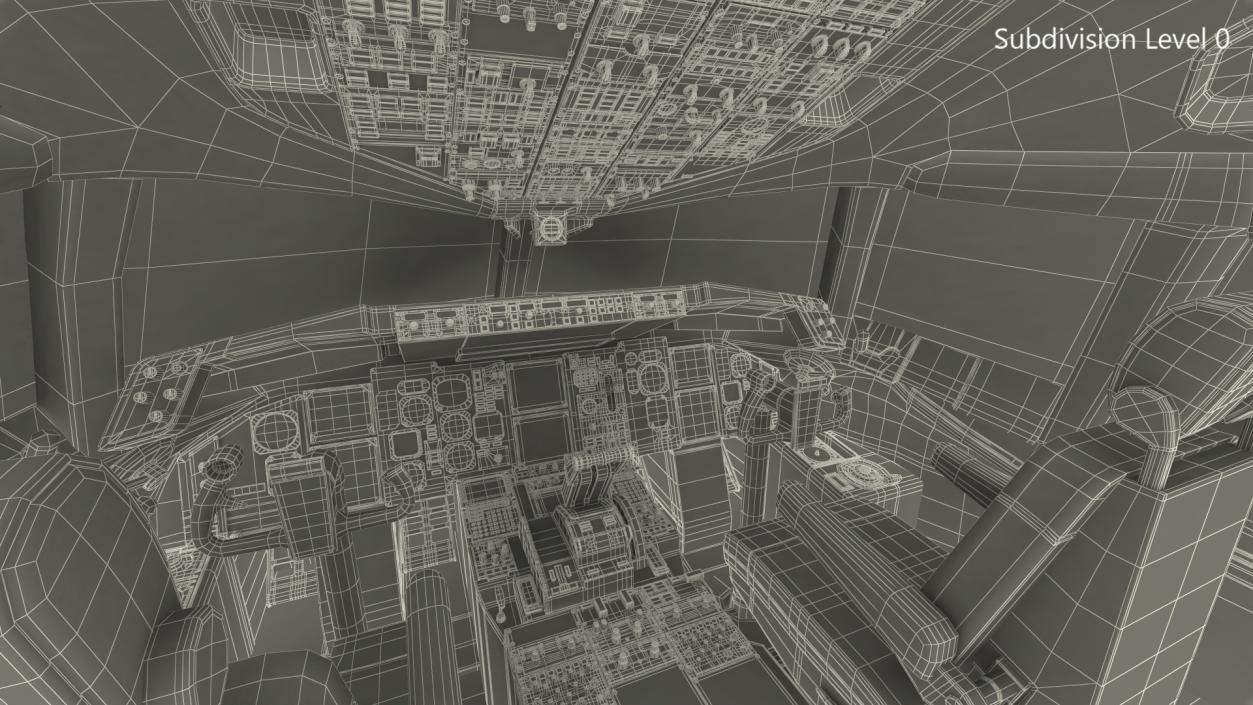 3D Boeing 757 200 Flight Deck Rigged model