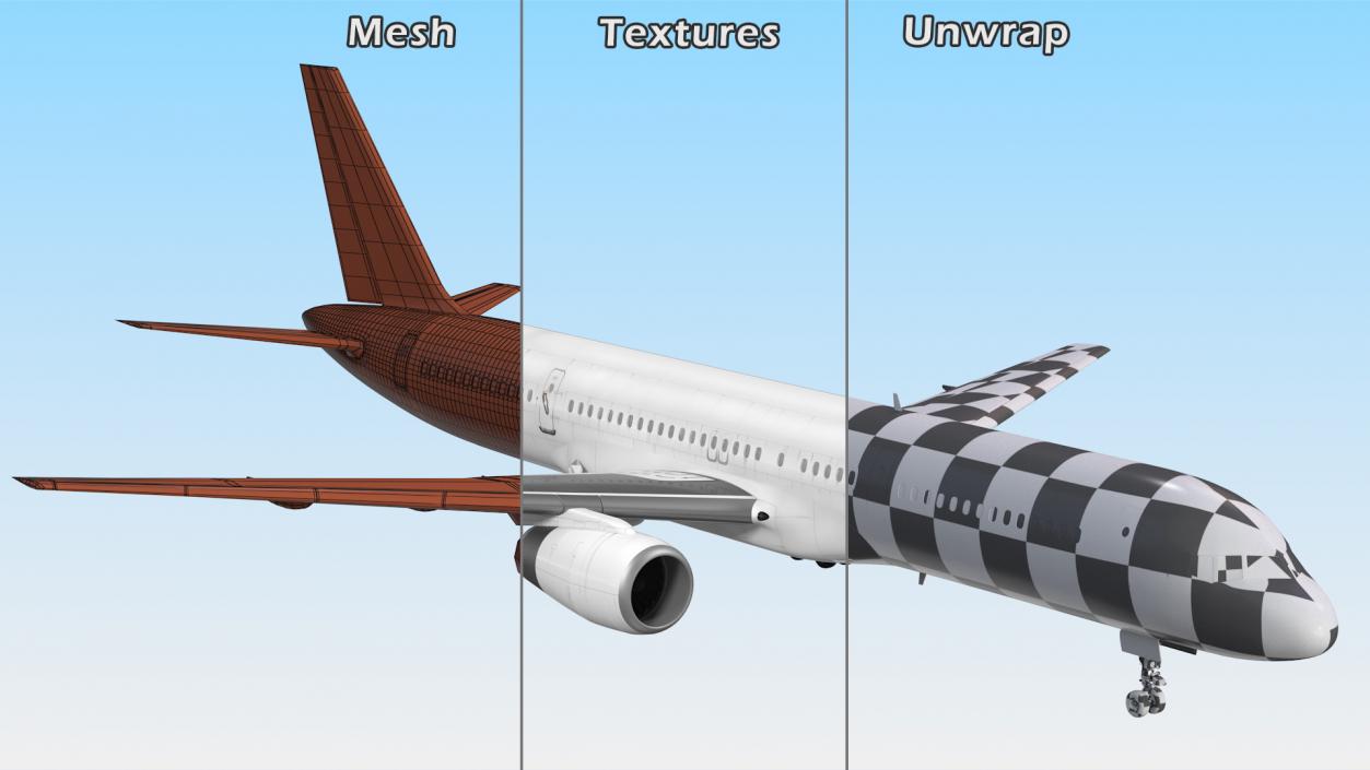 3D Boeing 757 200 Flight Deck Rigged model