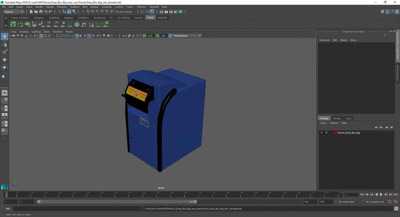 Parcel Drop Box Big 3D model