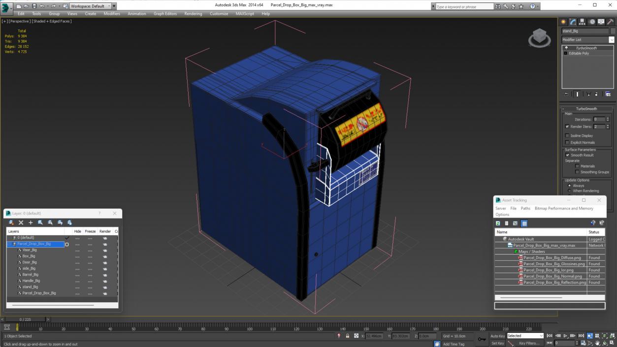 Parcel Drop Box Big 3D model