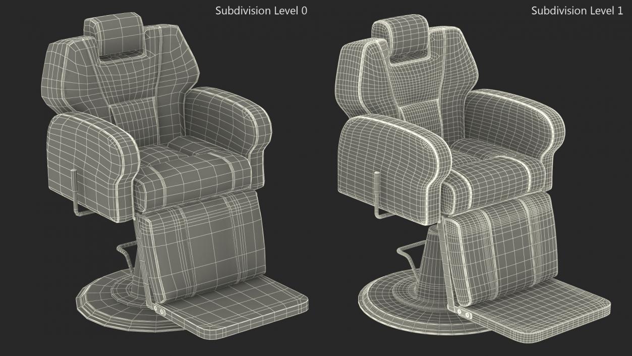 3D Recliner Salon Chair Black