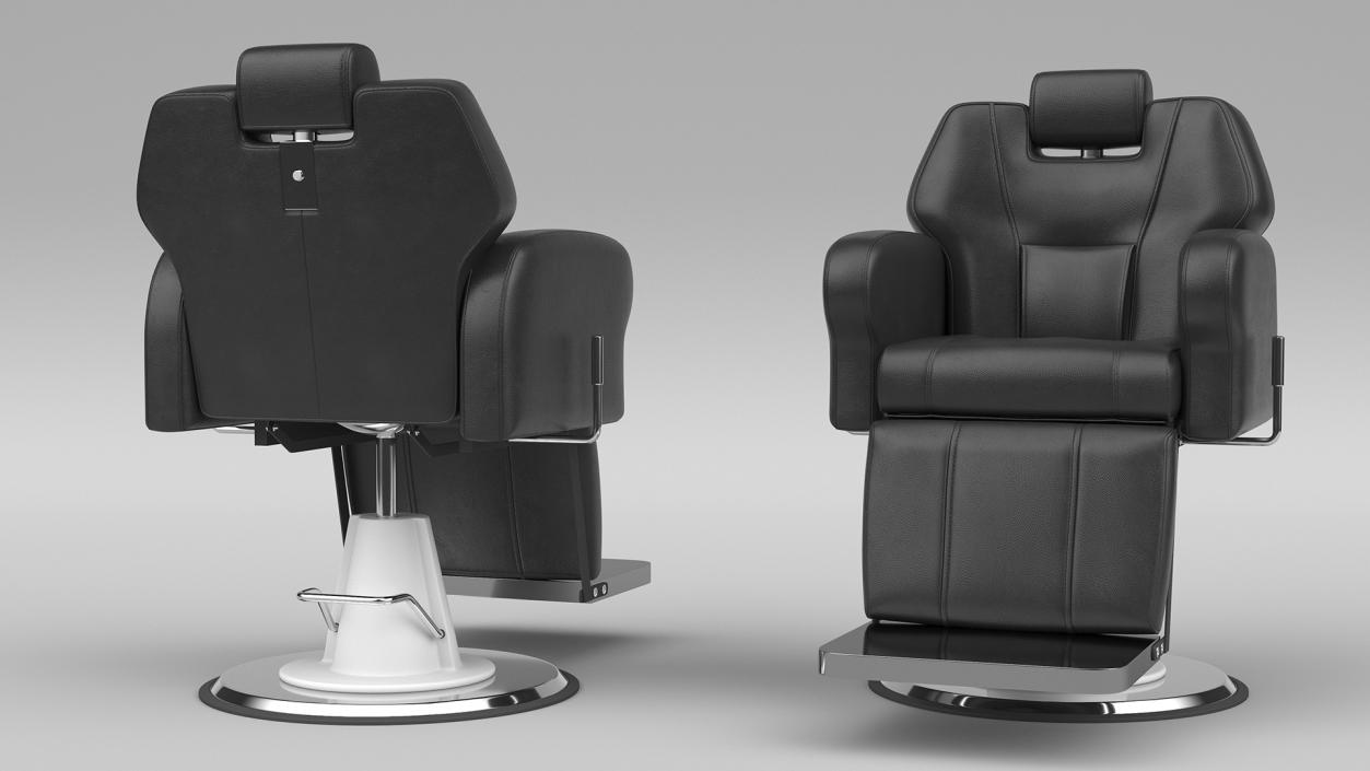 3D Recliner Salon Chair Black