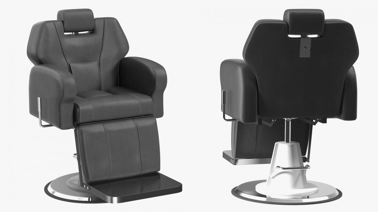 3D Recliner Salon Chair Black