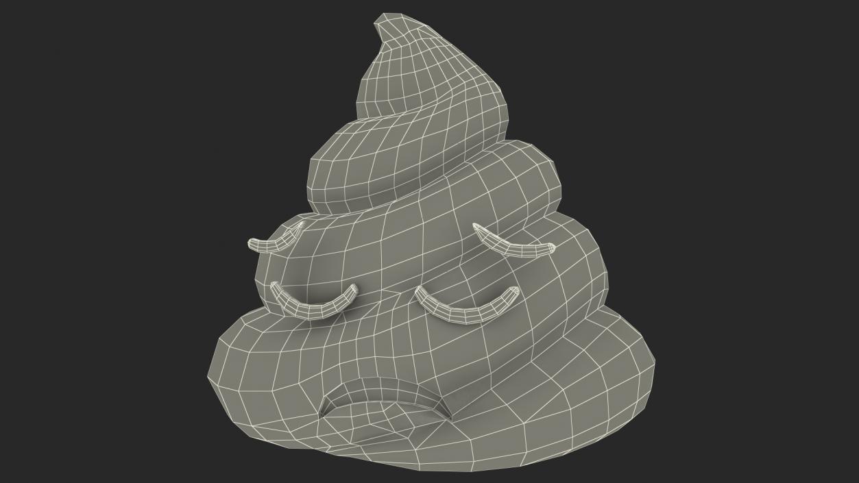 Disappointed Face Poop Emoji Smile 3D model