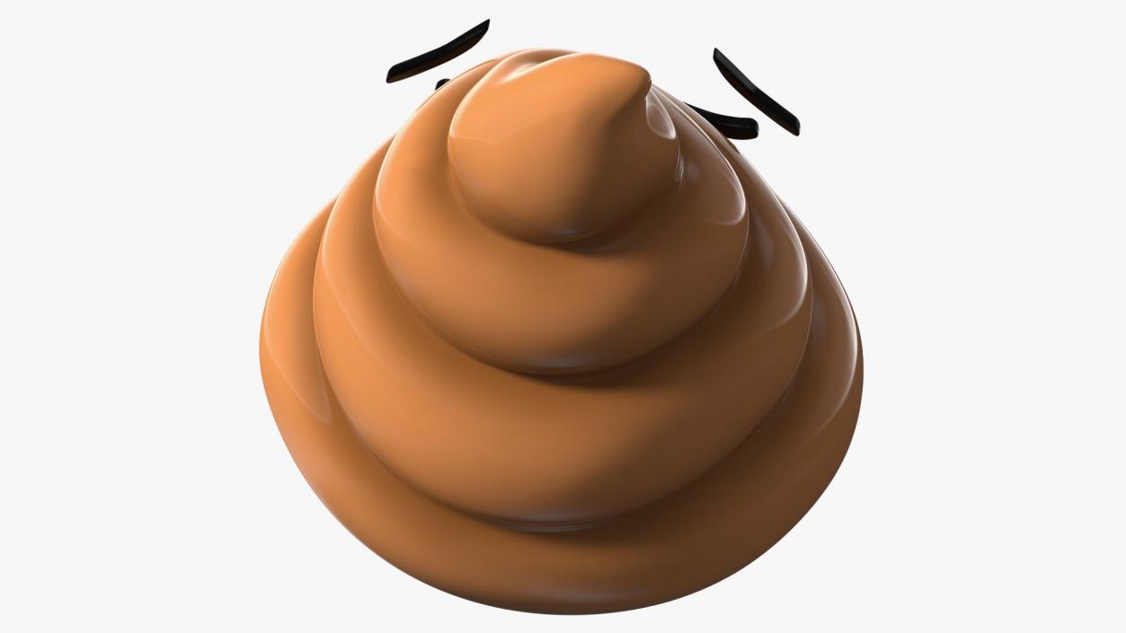 Disappointed Face Poop Emoji Smile 3D model