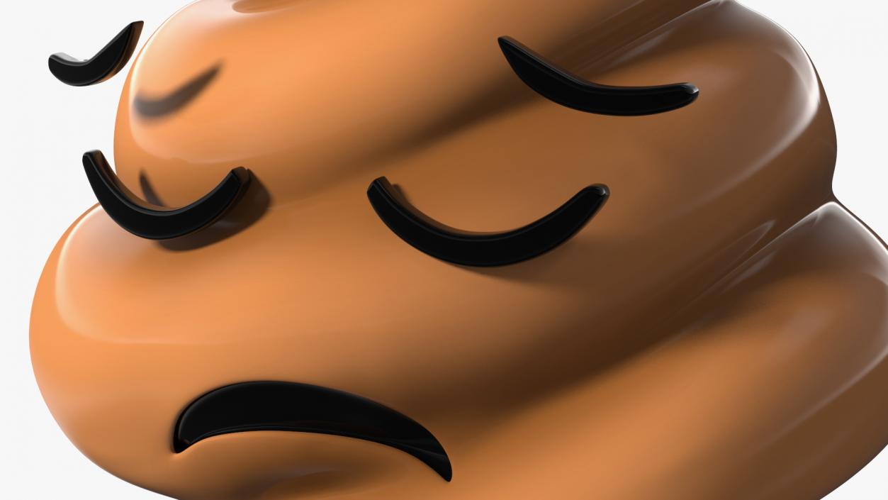 Disappointed Face Poop Emoji Smile 3D model