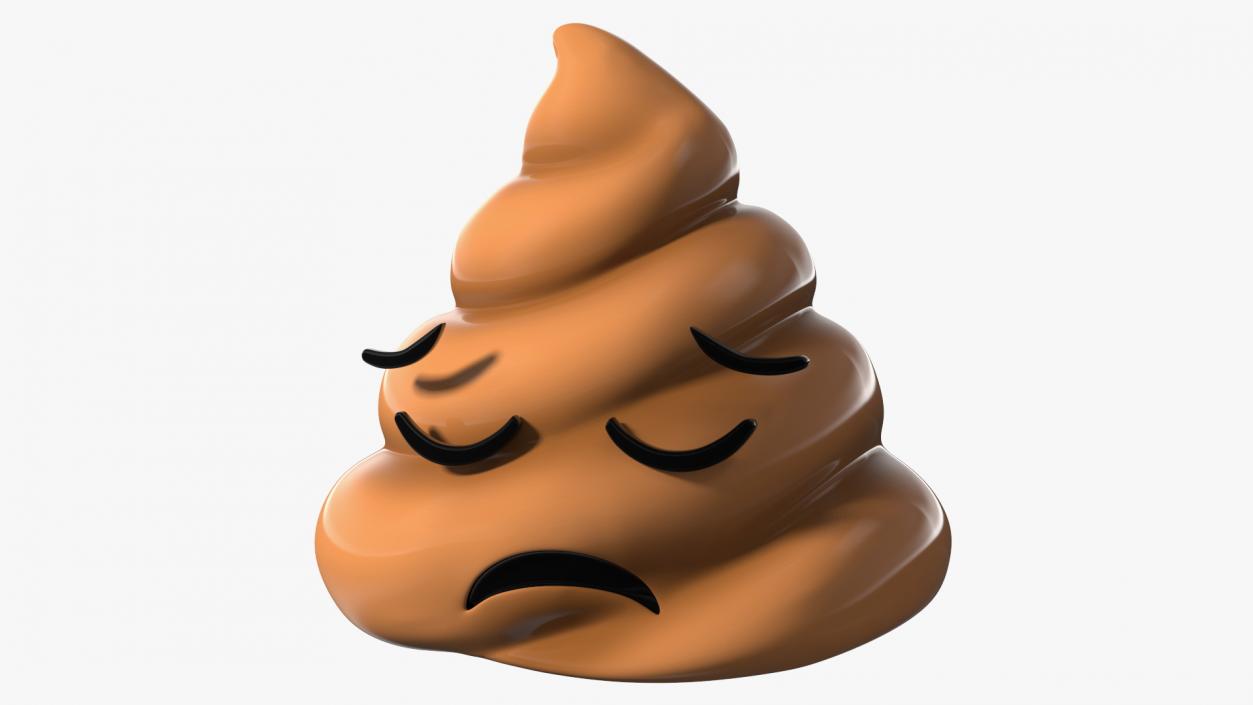 Disappointed Face Poop Emoji Smile 3D model