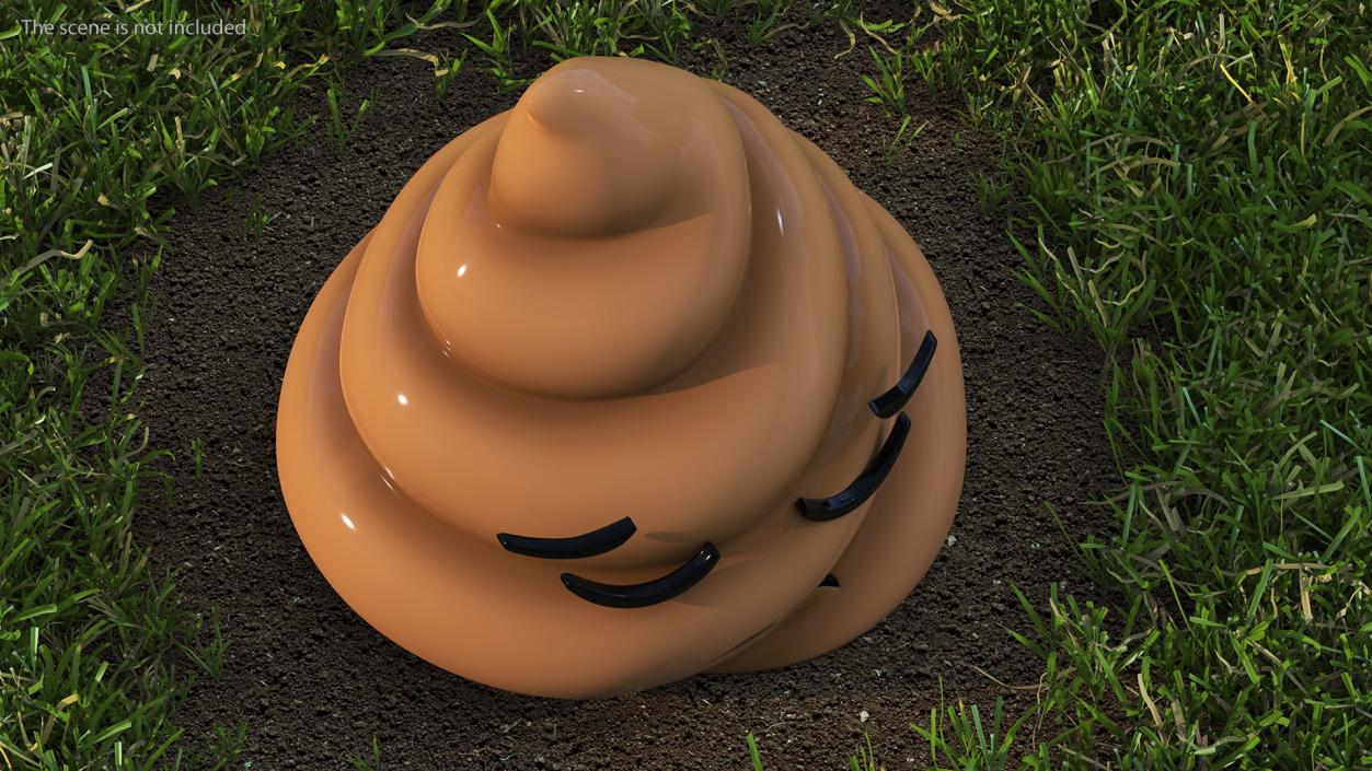 Disappointed Face Poop Emoji Smile 3D model