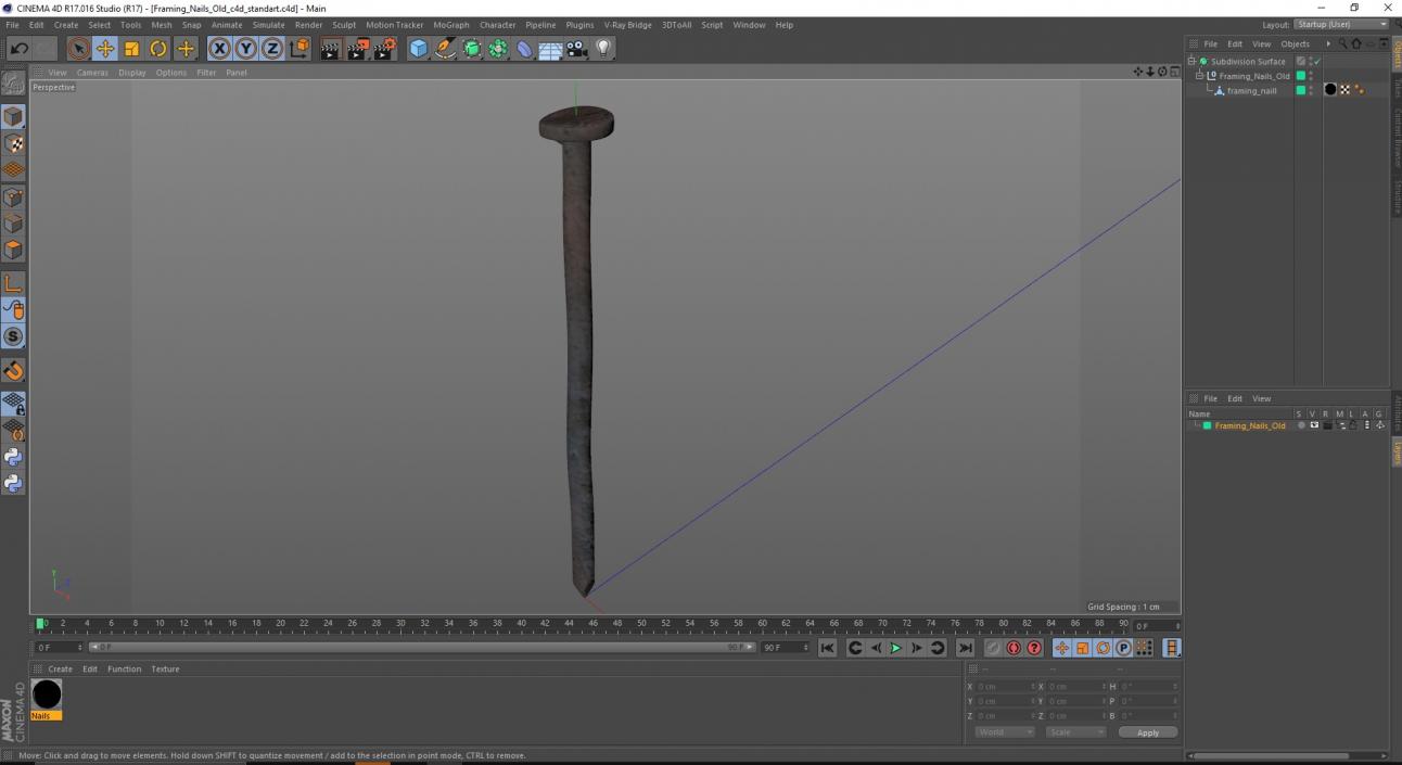 Framing Nails Old 3D