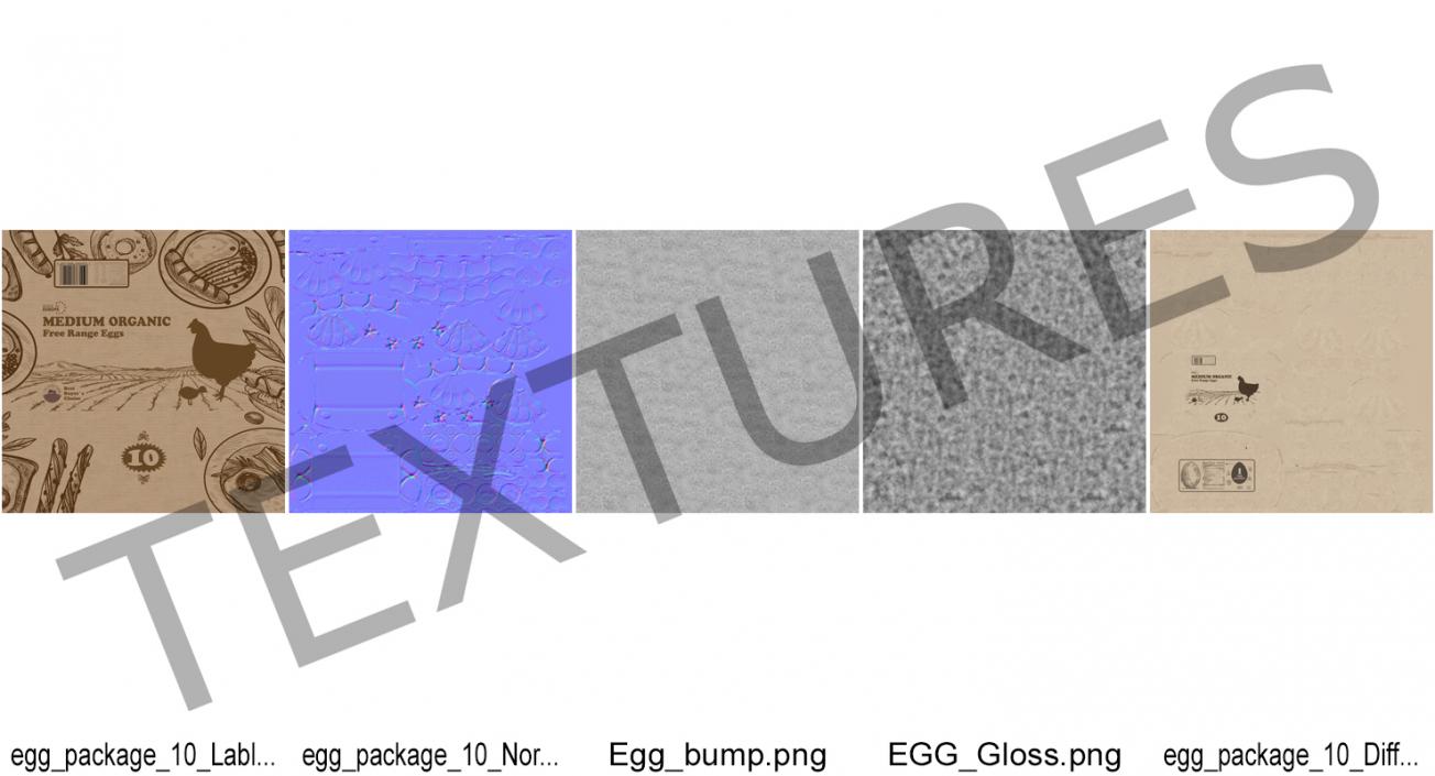 Eggs in Open Carton Package 3D