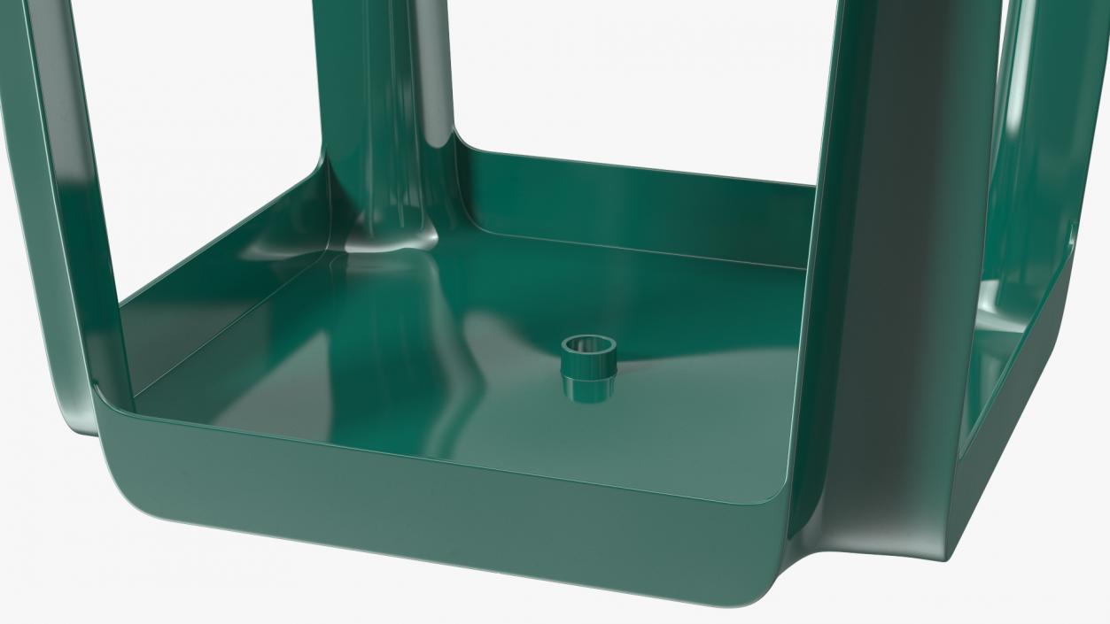 Plastic Square Patio Side Table Green 3D