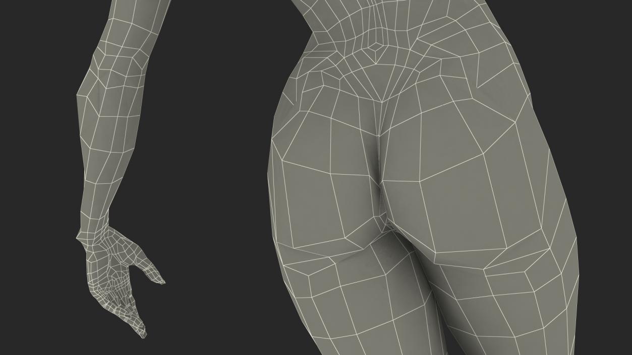 3D Nude Woman Standing Pose 2