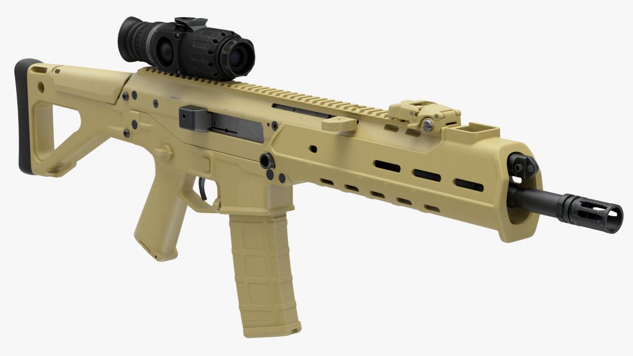 Combat Rifle with Thermal IR Scope 3D model