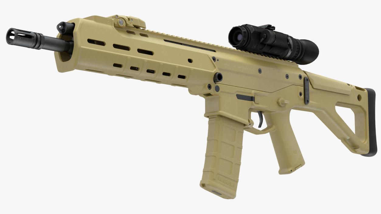 Combat Rifle with Thermal IR Scope 3D model