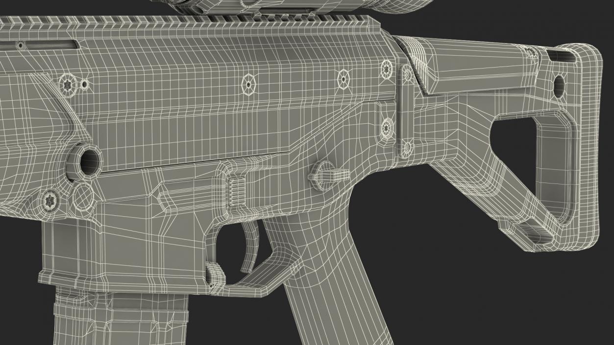 Combat Rifle with Thermal IR Scope 3D model