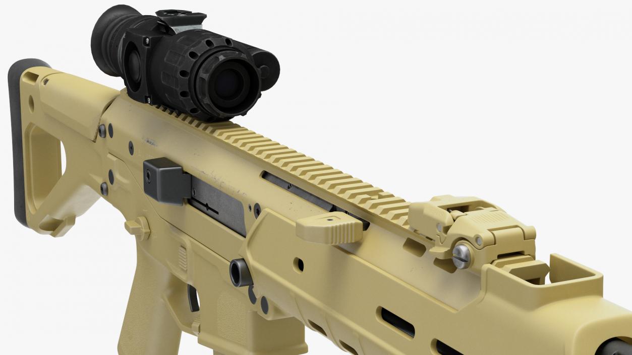 Combat Rifle with Thermal IR Scope 3D model