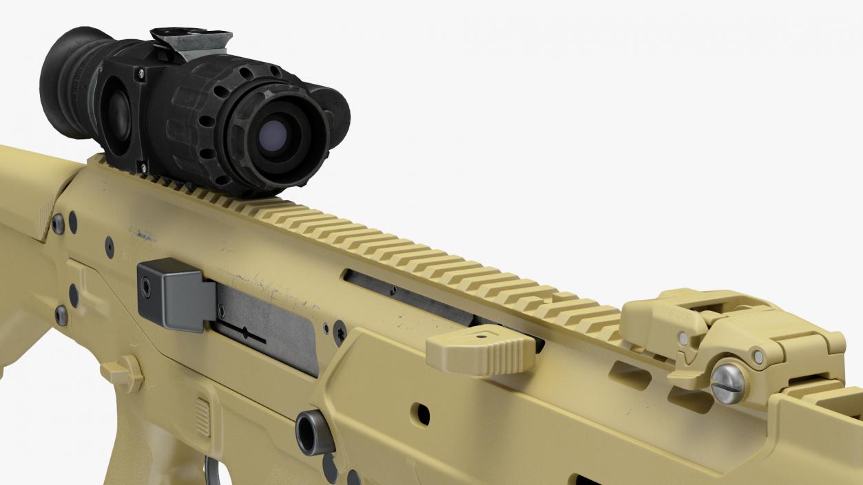 Combat Rifle with Thermal IR Scope 3D model