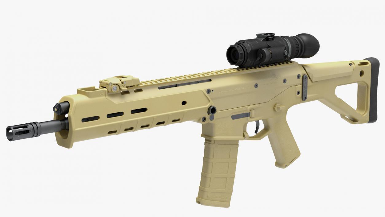 Combat Rifle with Thermal IR Scope 3D model