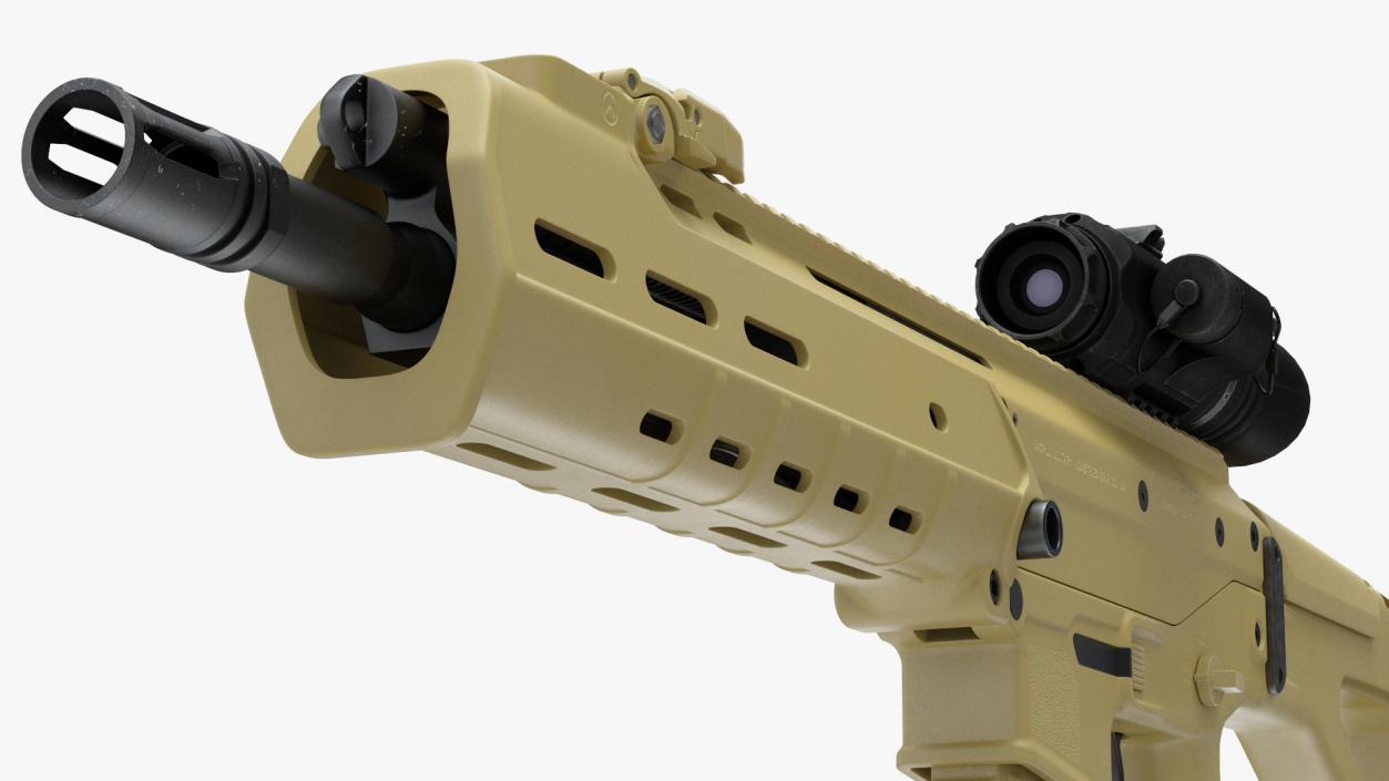 Combat Rifle with Thermal IR Scope 3D model