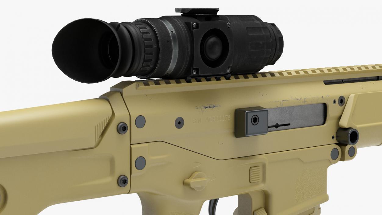 Combat Rifle with Thermal IR Scope 3D model