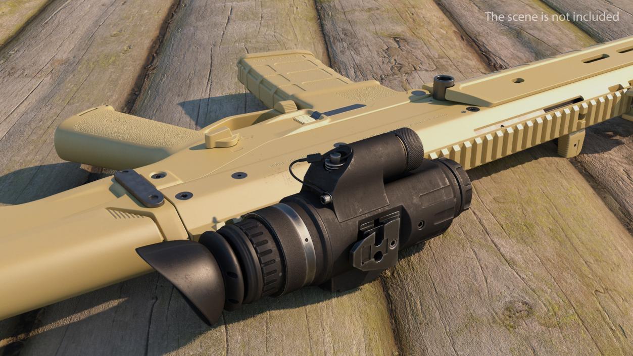 Combat Rifle with Thermal IR Scope 3D model