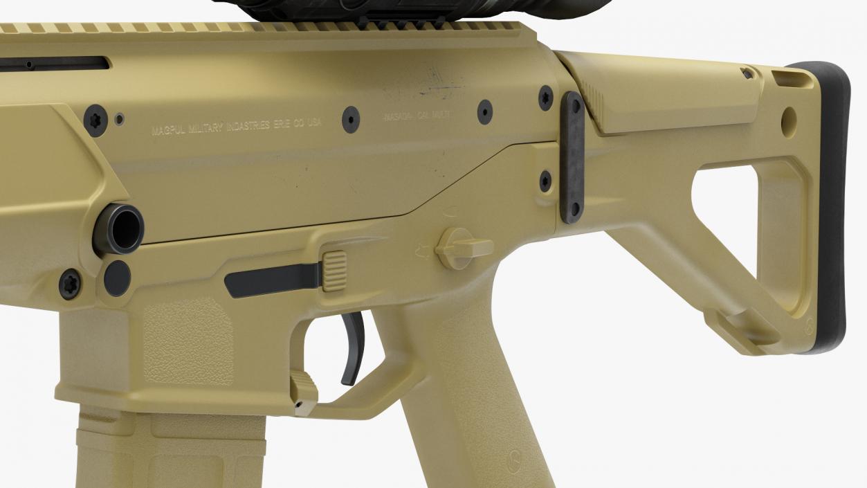 Combat Rifle with Thermal IR Scope 3D model