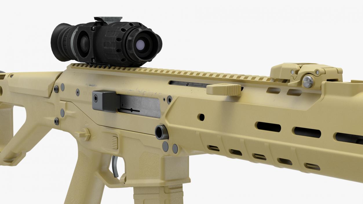 Combat Rifle with Thermal IR Scope 3D model