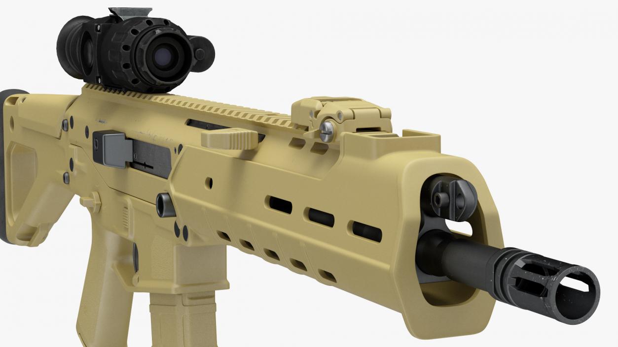 Combat Rifle with Thermal IR Scope 3D model