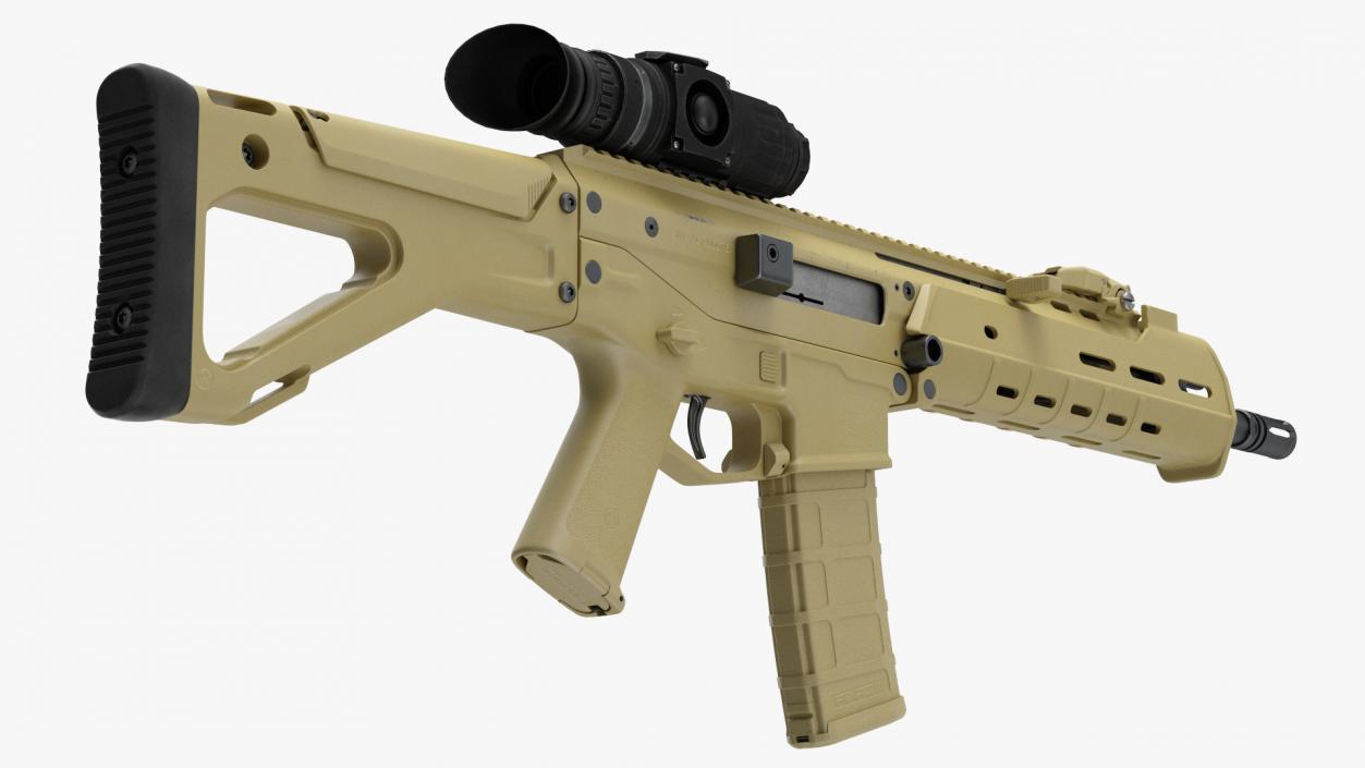 Combat Rifle with Thermal IR Scope 3D model