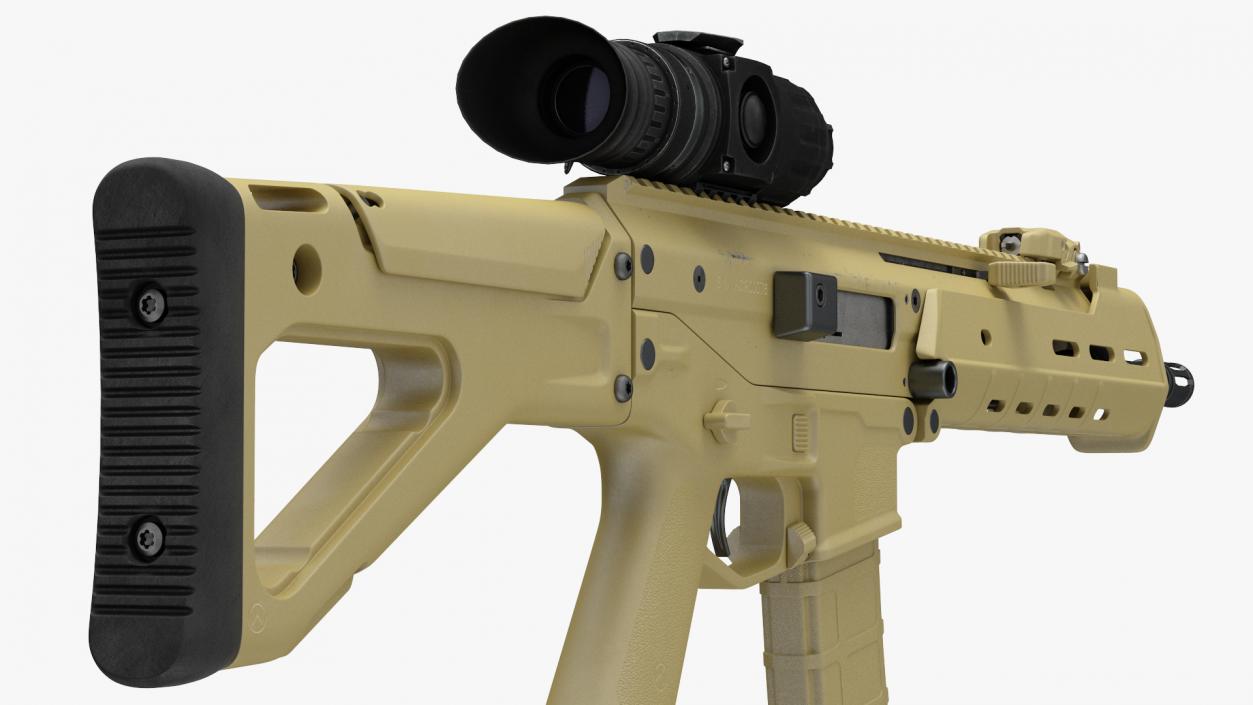 Combat Rifle with Thermal IR Scope 3D model