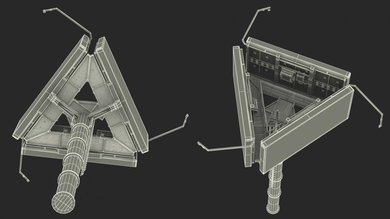 3D Three-Sided Digital Billboard 6x3 model