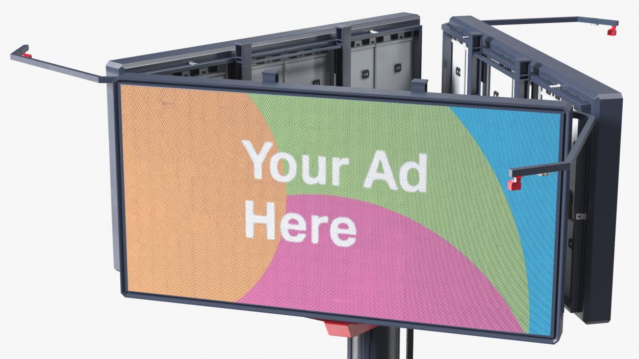 3D Three-Sided Digital Billboard 6x3 model