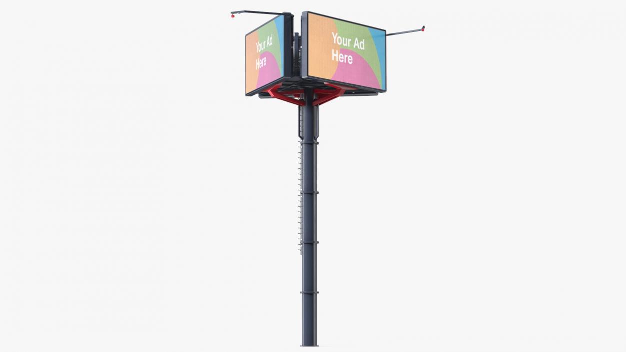 3D Three-Sided Digital Billboard 6x3 model