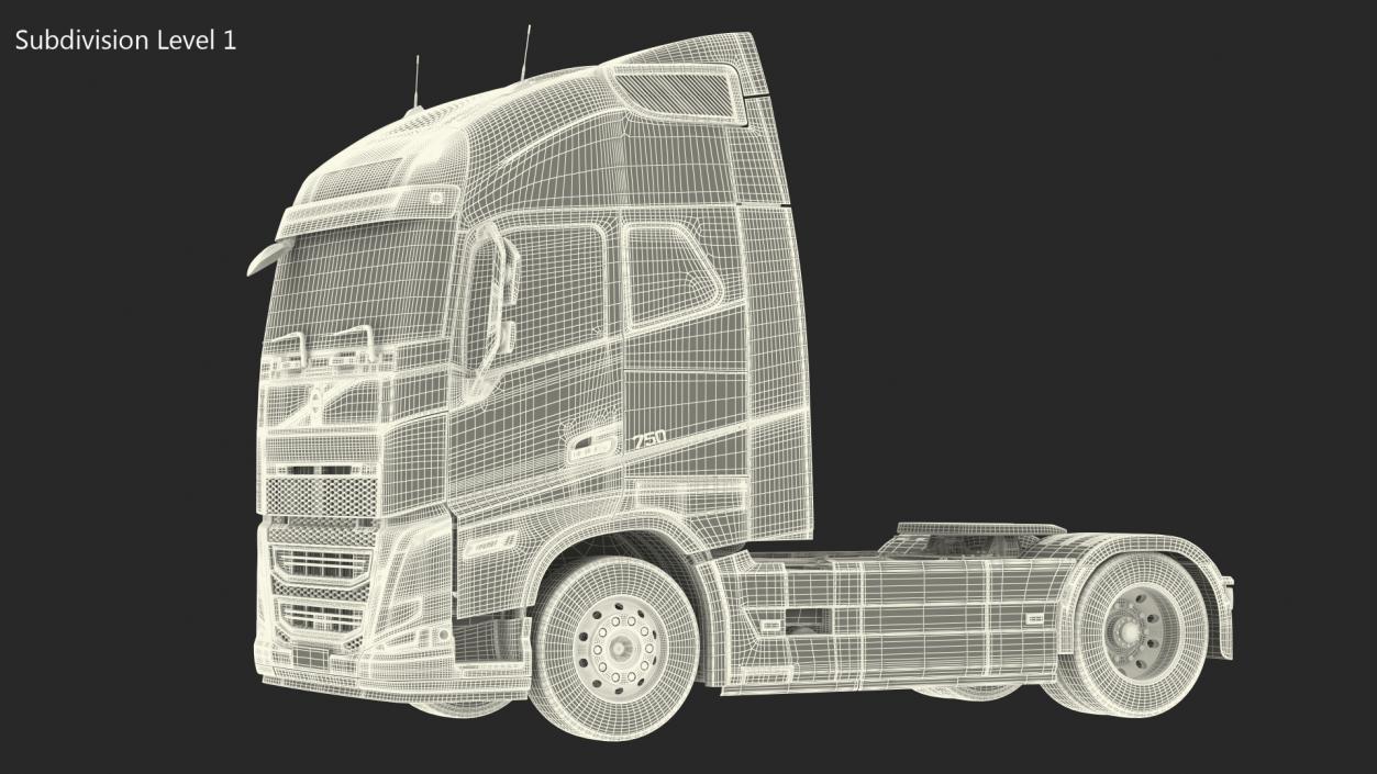 3D Volvo FH16 750 Globetrotter Truck model