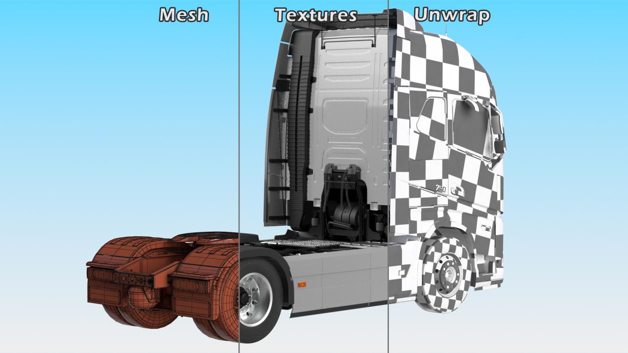 3D Volvo FH16 750 Globetrotter Truck model