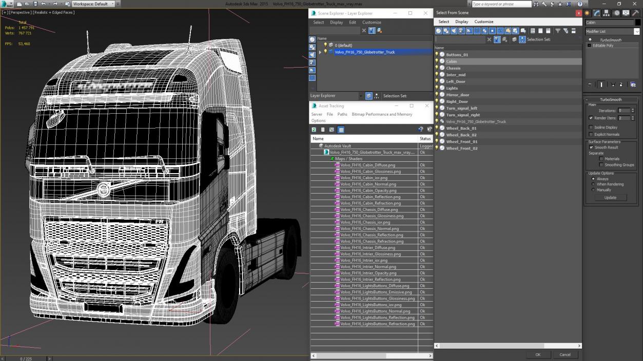 3D Volvo FH16 750 Globetrotter Truck model