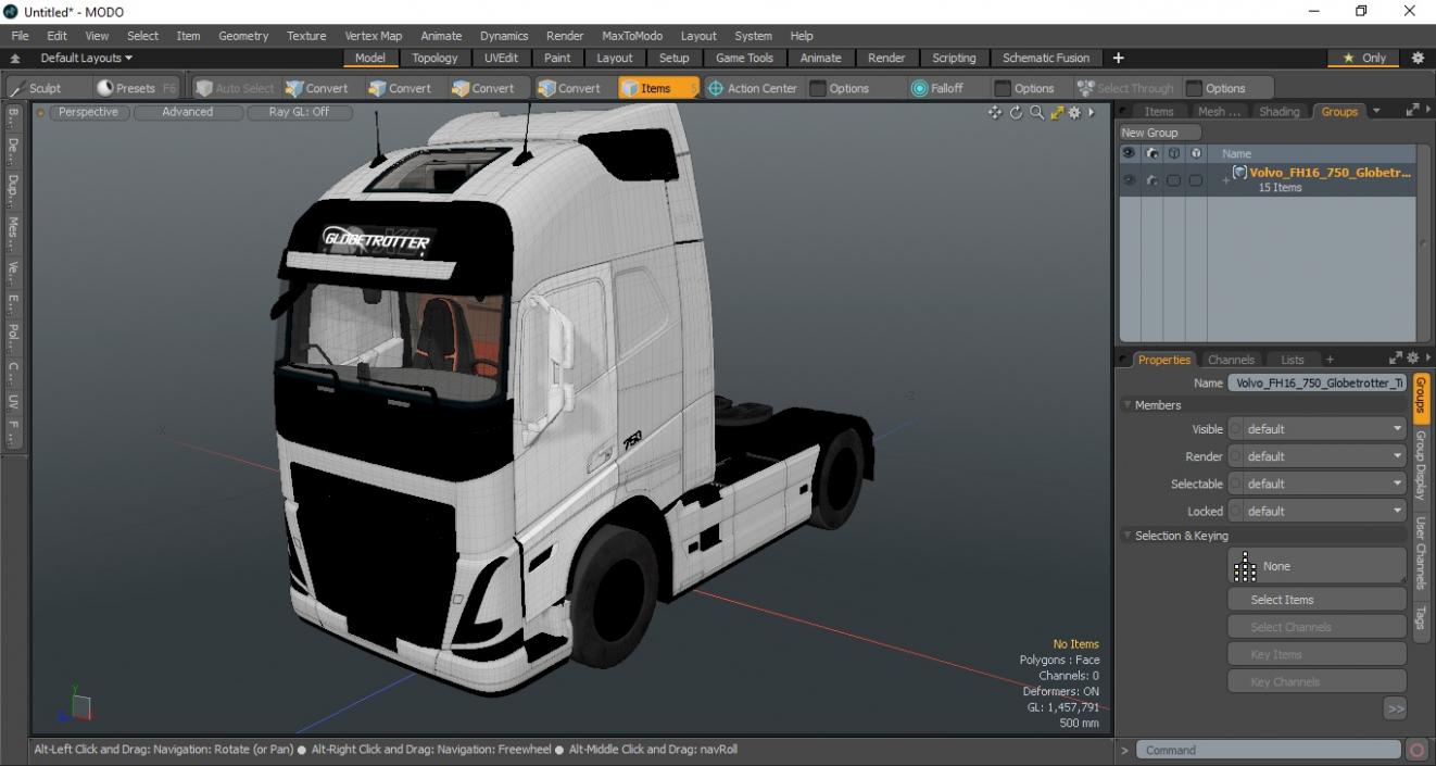 3D Volvo FH16 750 Globetrotter Truck model