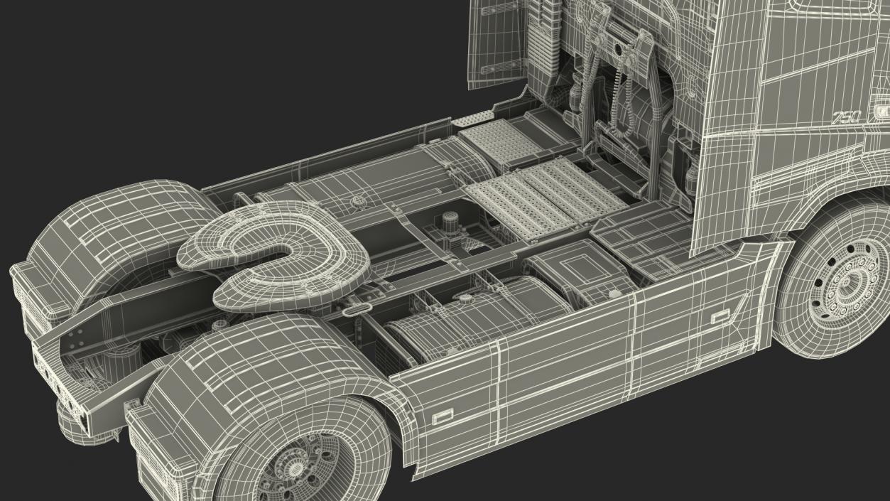 3D Volvo FH16 750 Globetrotter Truck model