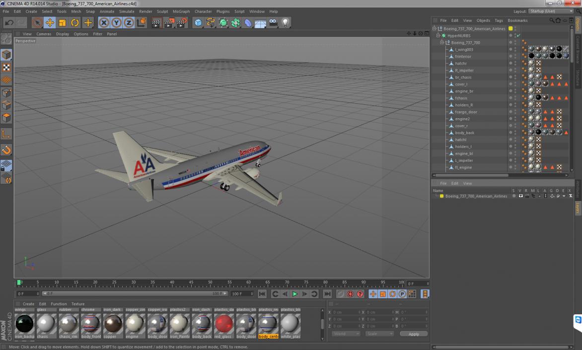 Boeing 737-700 American Airlines 3D