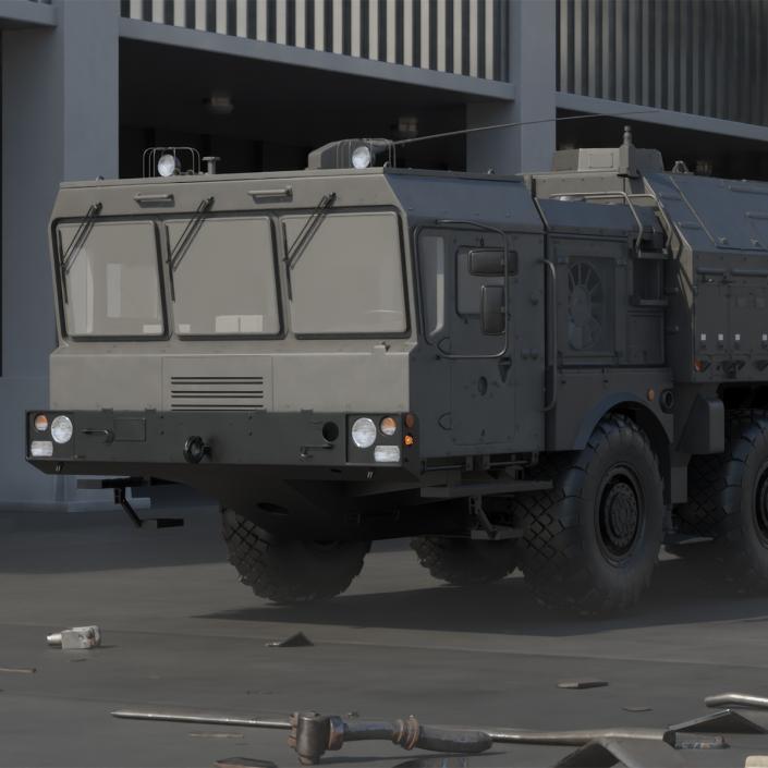 3D Military Missile Tactical Truck