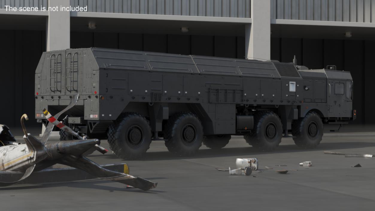 3D Military Missile Tactical Truck