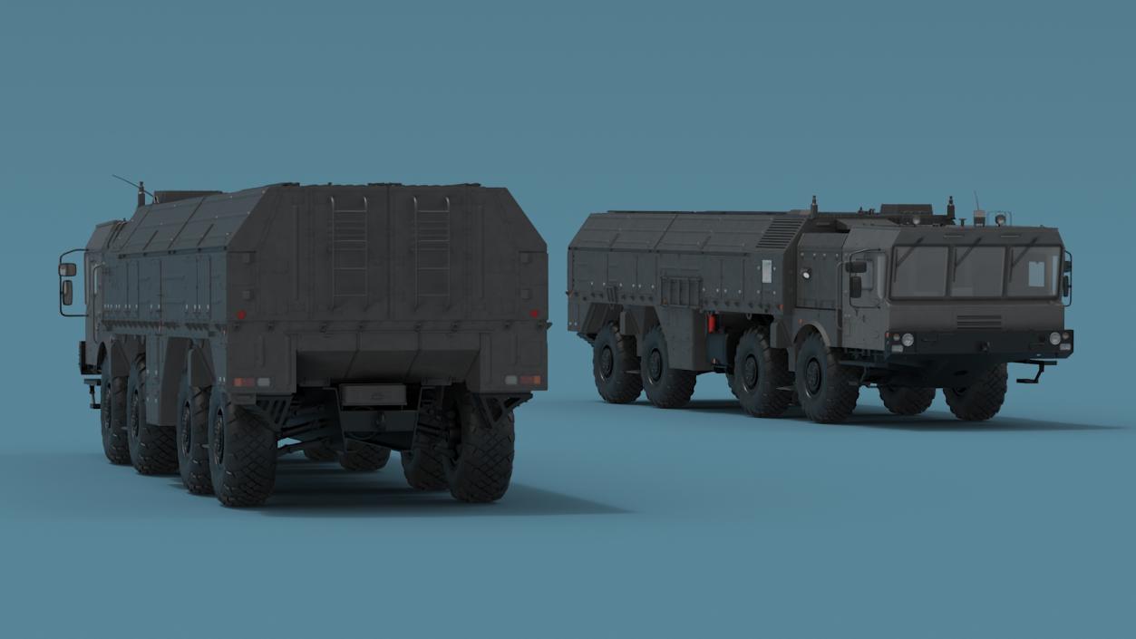 3D Military Missile Tactical Truck